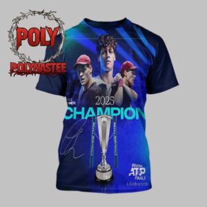 Jannik Sinner 2025 Nitto ATP Finals Champions All Over Print T-Shirt